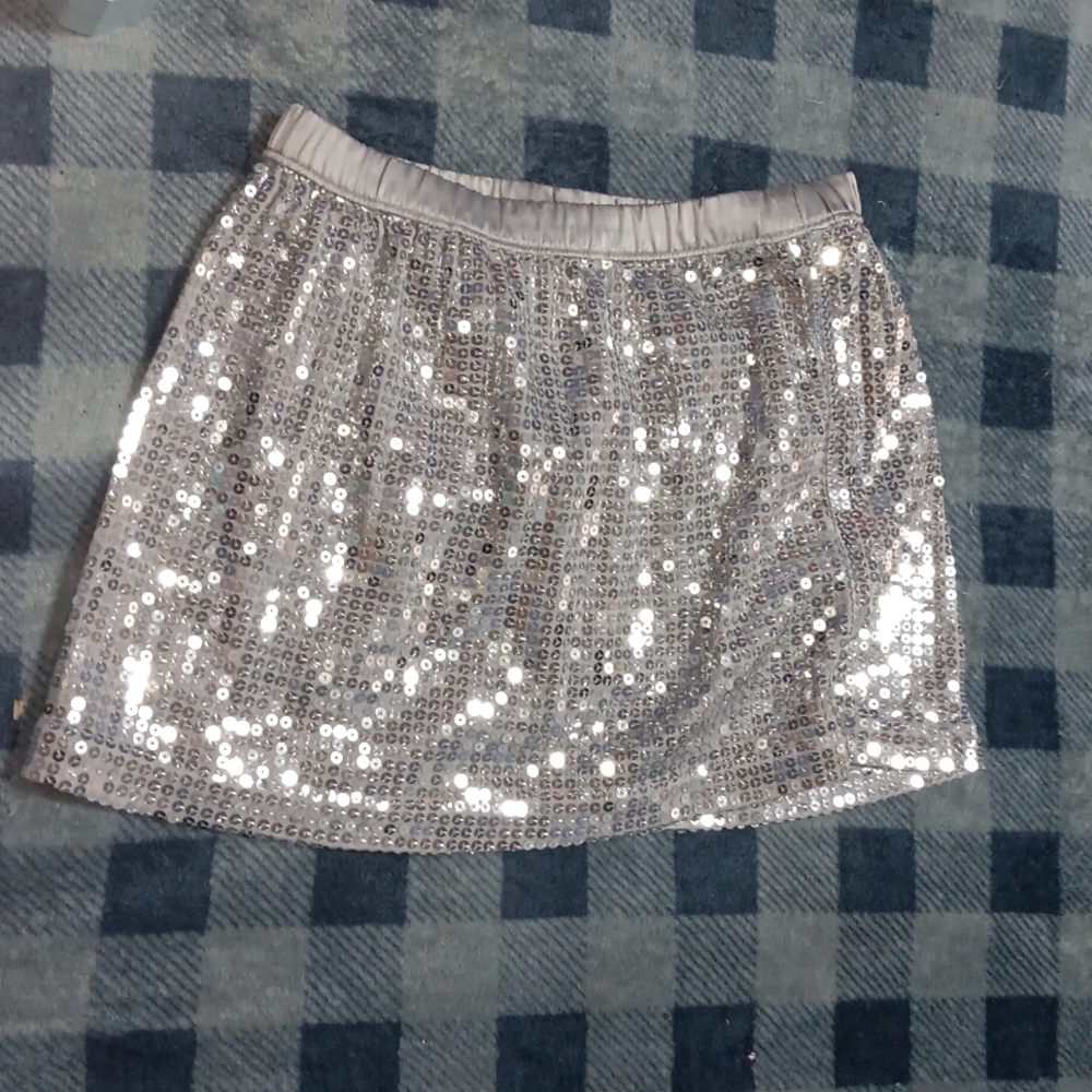 Silver sequin skirt For girls